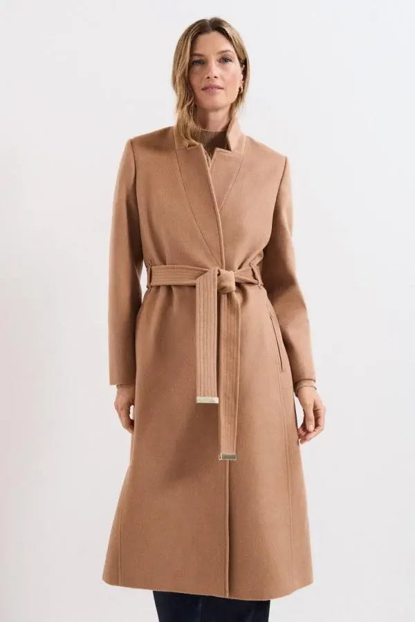 Phase Eight Women's Charlotte Wool Coat in Light Tan 