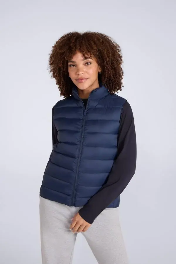 Animal Women's 'Light Cosi' Lightweight Water Resistant PFC Free Warm Padded Gilet in Navy 