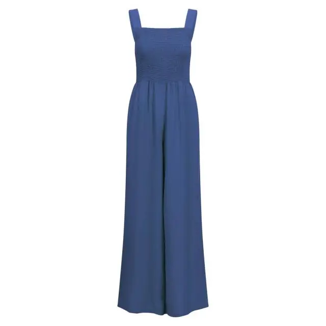 Trespass Women's Cove Full Length Sleeveless Casual Jumpsuit in Bright Blue 