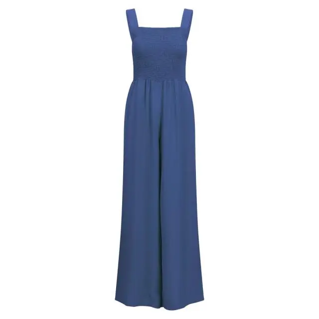 Trespass Women's Cove Full Length Sleeveless Casual Jumpsuit in Bright Blue 