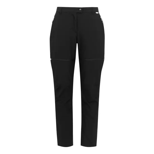 Regatta Women's Mountain Zip Off-Walking Trousers in Jet Black 