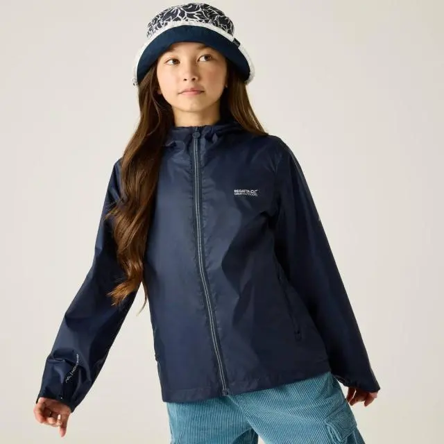 Regatta Lever Hooded Waterproof Jacket in Mid Navy 