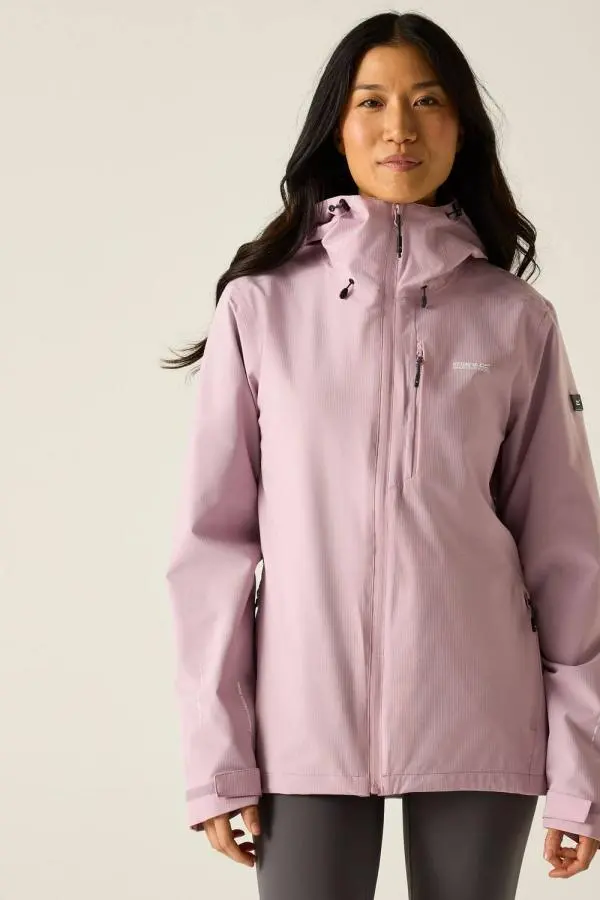 Regatta Women's Oklarna Hooded Walking Waterproof Jacket in Pale Lilac 