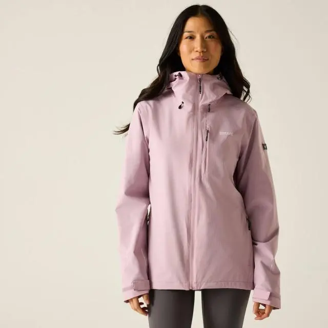 Regatta Women's Oklarna Hooded Walking Waterproof Jacket in Pale Lilac 