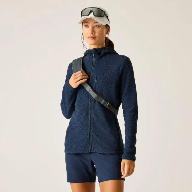 Dare 2b Women's Switch Up Full Zip Hooded Pro Fleece in Mid Navy 