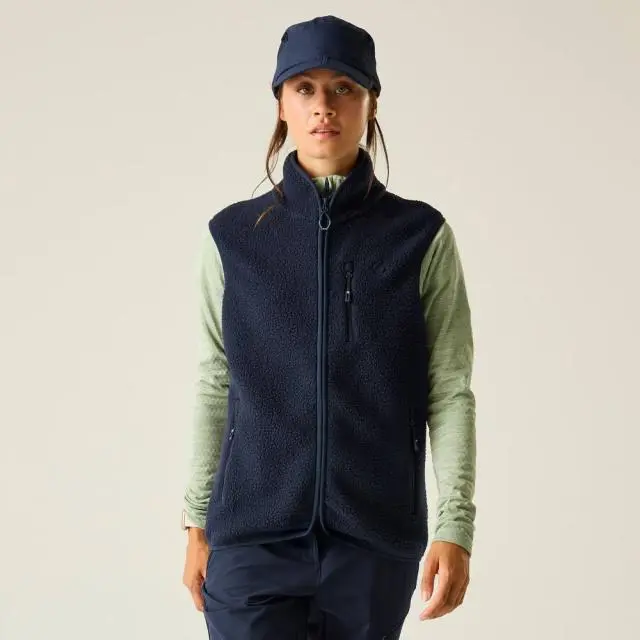 Dare 2b Women's Excursion Borg Fleece Gilet in Mid Navy 