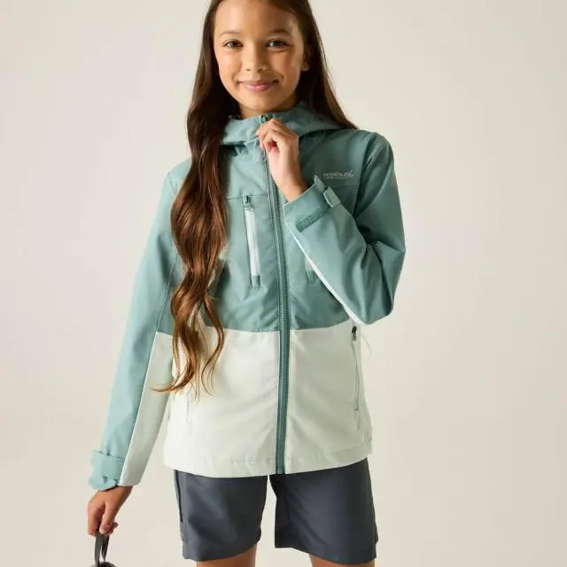 Regatta Highton Panelled Hooded Waterproof Jacket in Mint 