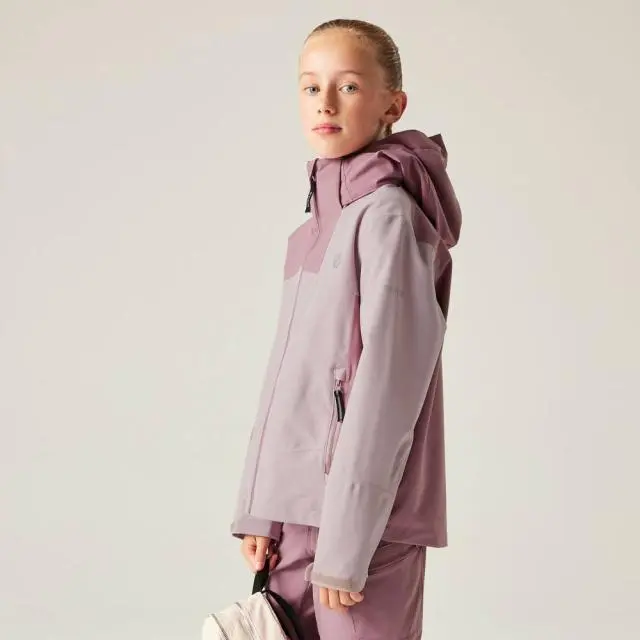 Dare 2b Explore III Panelled Hooded Waterproof Jacket in Mauve 