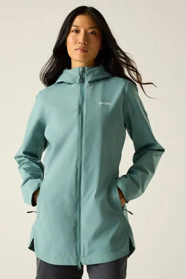 Regatta Women's Natalina Hooded Waterproof Jacket in Teal 