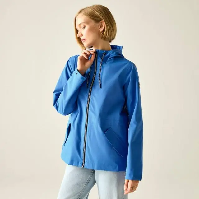 Regatta Women's Bayletta Hooded Waterproof Jacket in Blue 