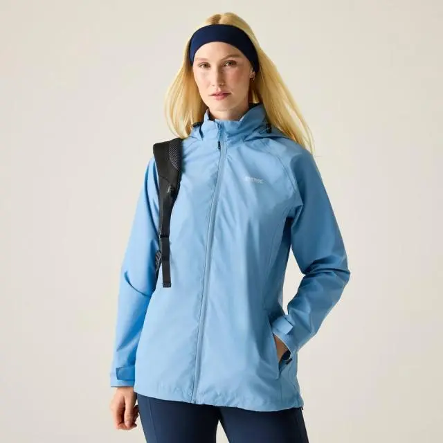 Regatta Women's Daysha II Waterproof Hooded Shell Jacket in Light Blue 
