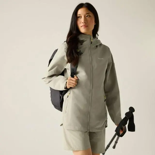 Regatta Women's Hamara IV Hooded Waterproof Jacket in Beige 