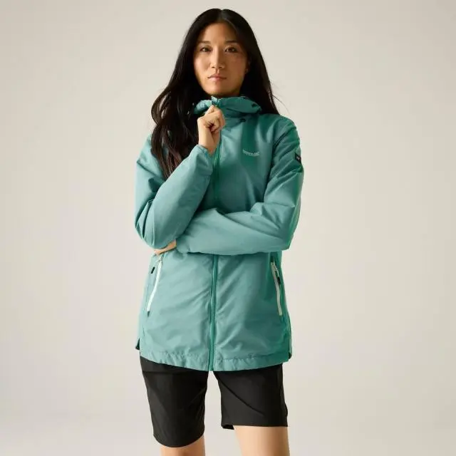 Regatta Women's Hamara IV Hooded Waterproof Jacket in Pale Green 