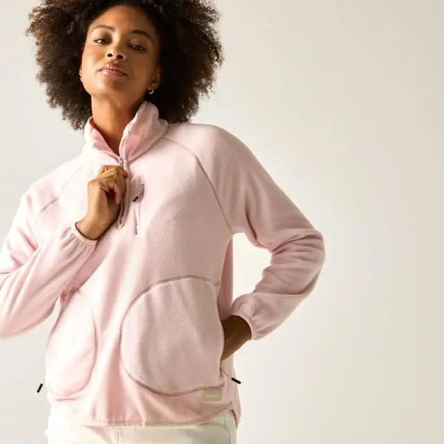 Regatta Women's Frankie Half Zip Insulating Fleece in Pale Pink 