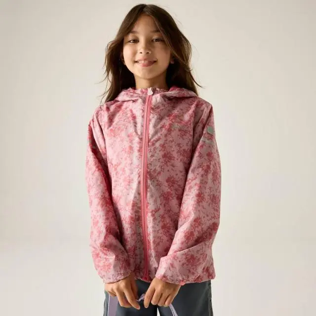 Regatta Printed 'Lever' Waterproof Shell Jacket in Dusty Pink 