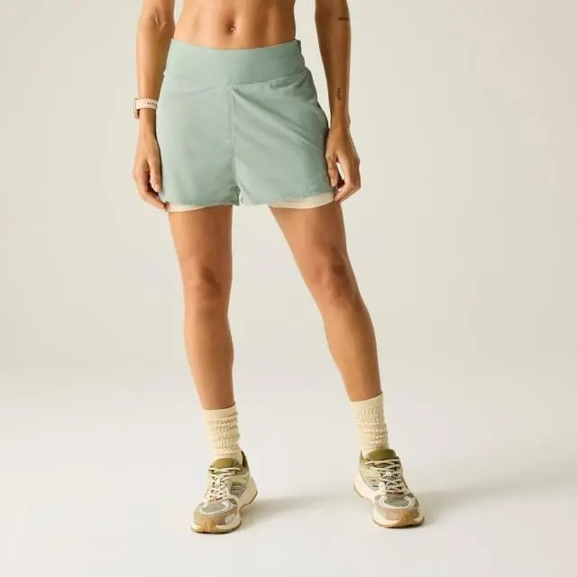 Dare 2b Women's Nimble 2-in-1 Active Shorts in Mint 