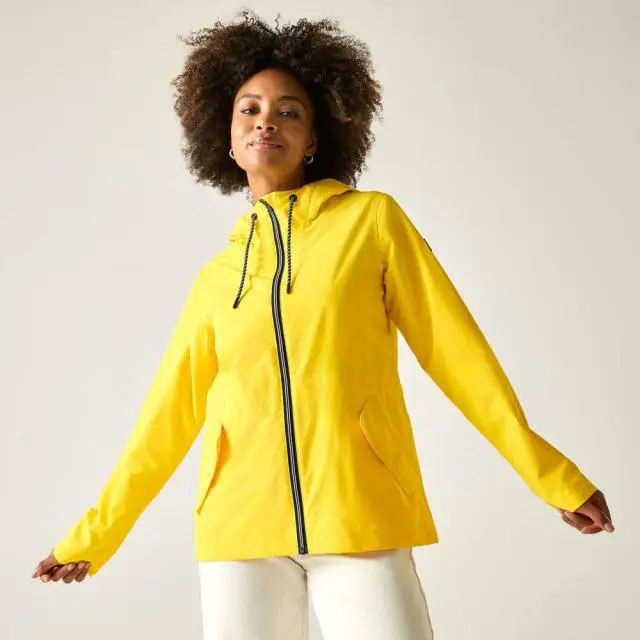 Regatta Women's Bayletta Hooded Waterproof Jacket in Yellow 