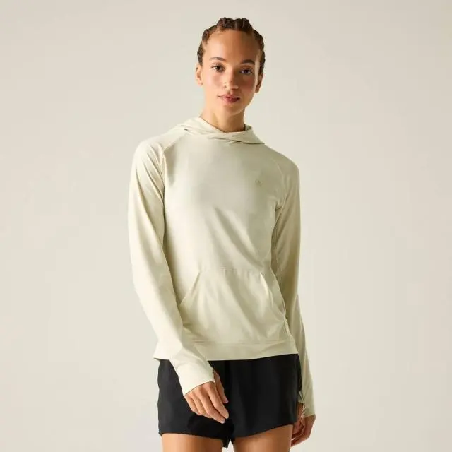 Dare 2b Women's Sprint City Lightweight Hoodie in Natural White 