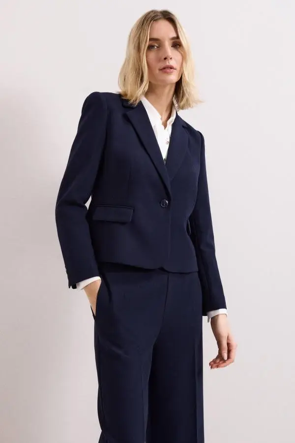 Phase Eight Women's Aubrie Single Button Cropped Blazer in Navy 