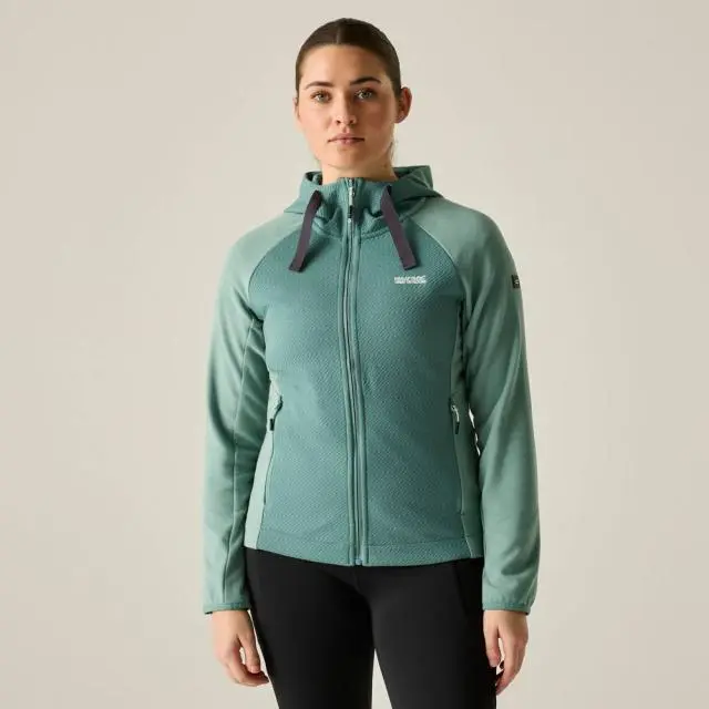 Regatta Women's Vatana Full Zip Hooded Fleece in Light Green 