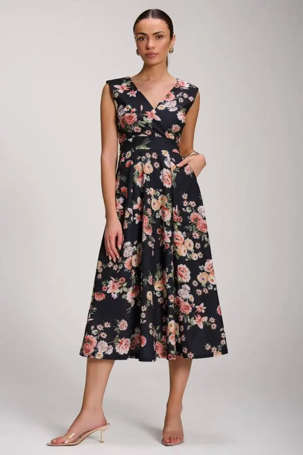 Jolie Moi Women's Scuba Printed Midi Dress 