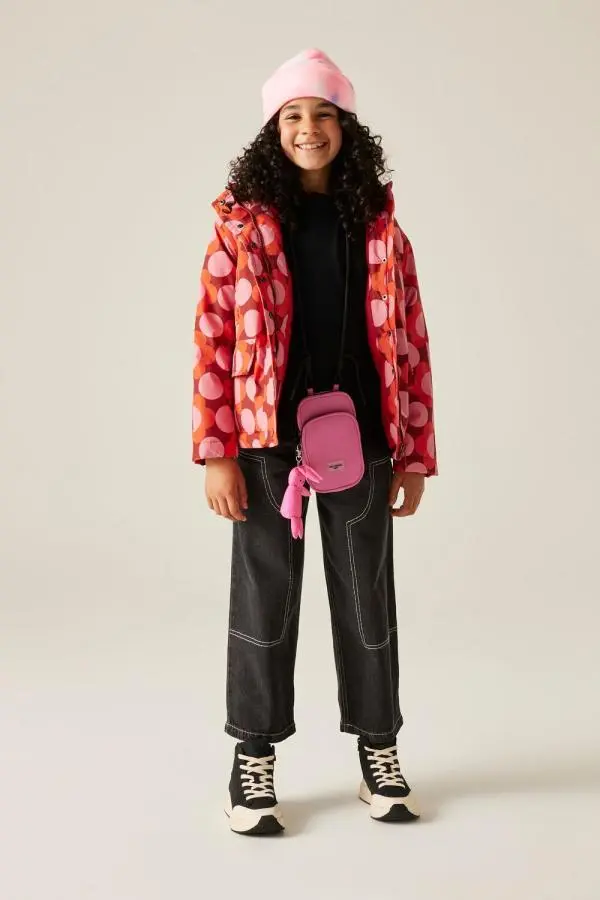 Regatta Orla Kiely Hooded Waterproof Breathable Insulated Jacket in Red 