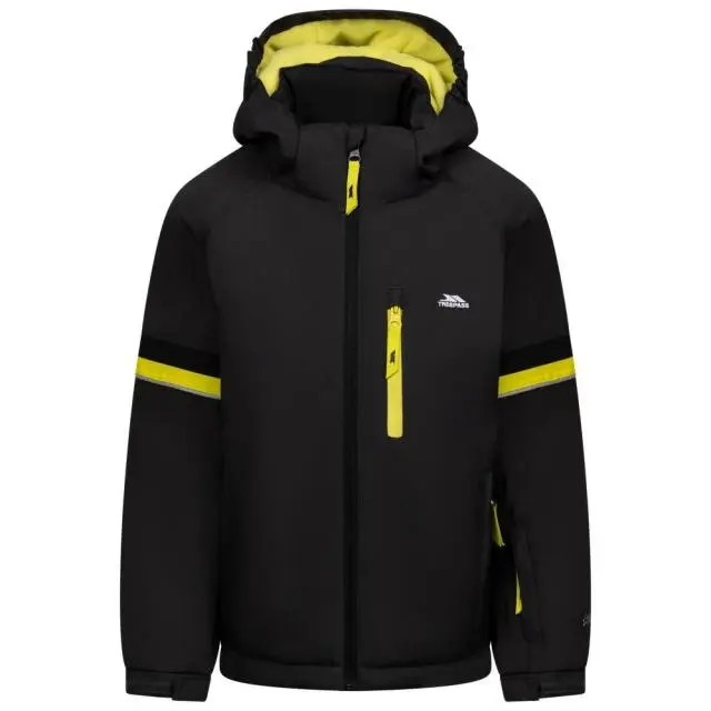 Trespass Boy's Peter Waterproof Ski Jacket in Dark Grey 