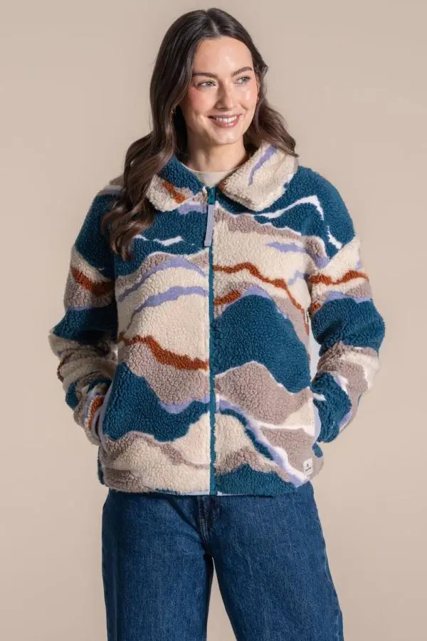 Craghoppers Women's Ulvi Jacket Cosy Fleece in Bright Blue 