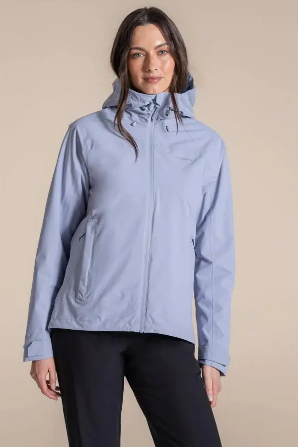 Craghoppers Women's Zohra Waterproof Jacket in Pale Blue 