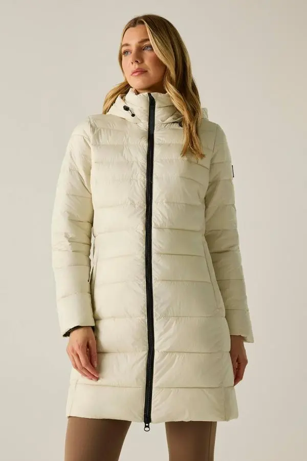 Regatta Women's Hooded Amara Quilted Jacket in Cream 
