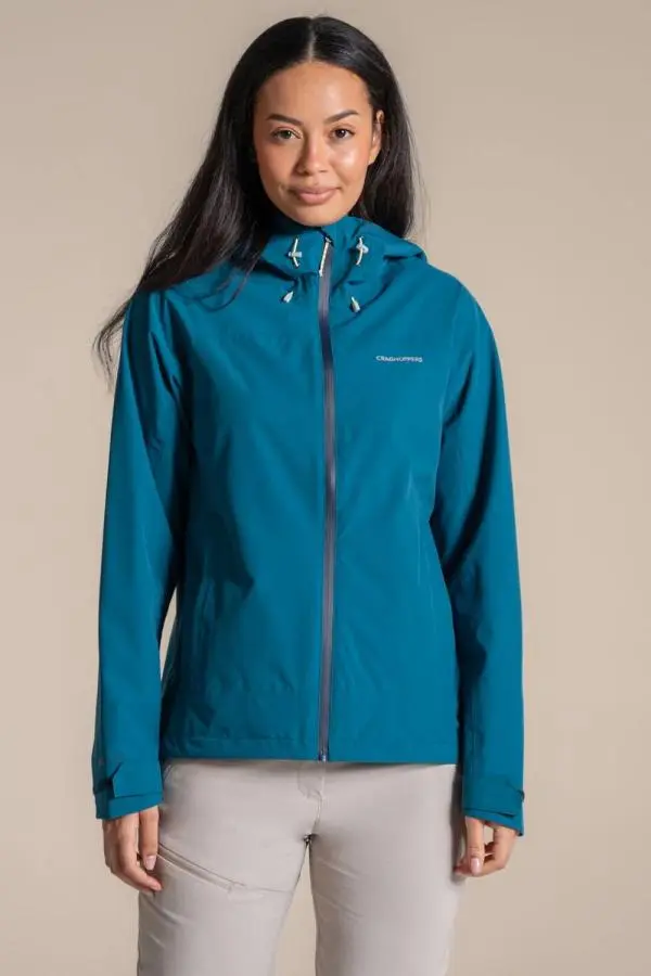 Craghoppers Women's Zohra Waterproof Shell Jacket in Teal 