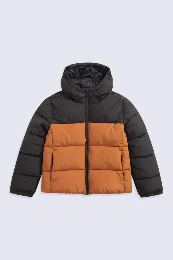 Animal 'Tempest' Water Resistant Warm Full Zip Padded Outdoor Jacket in Gold 