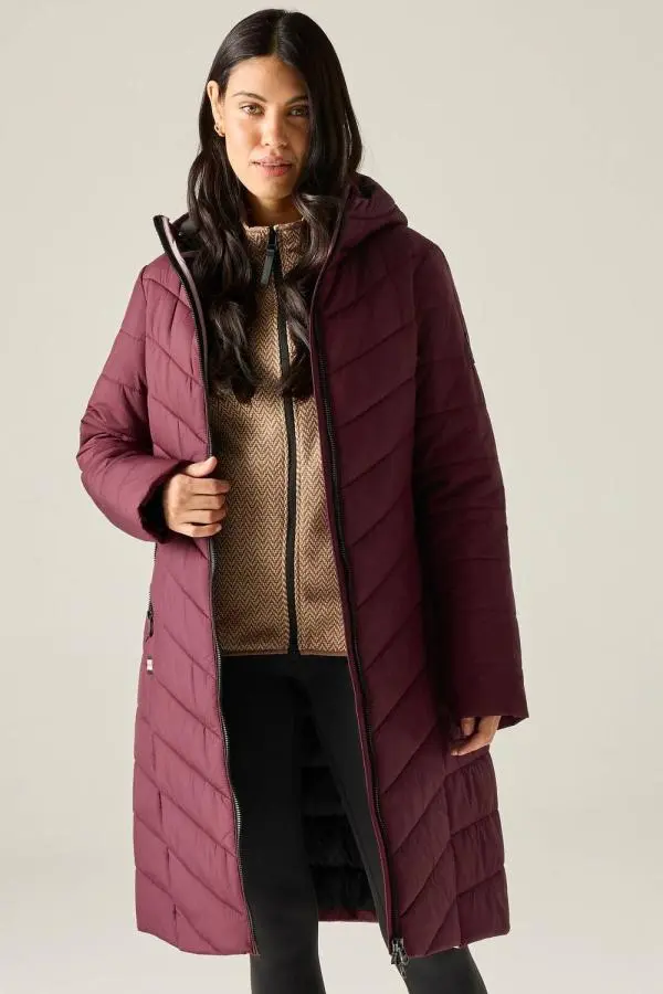 Regatta Women's Adela Insulated Quilted Jacket in Burgundy 