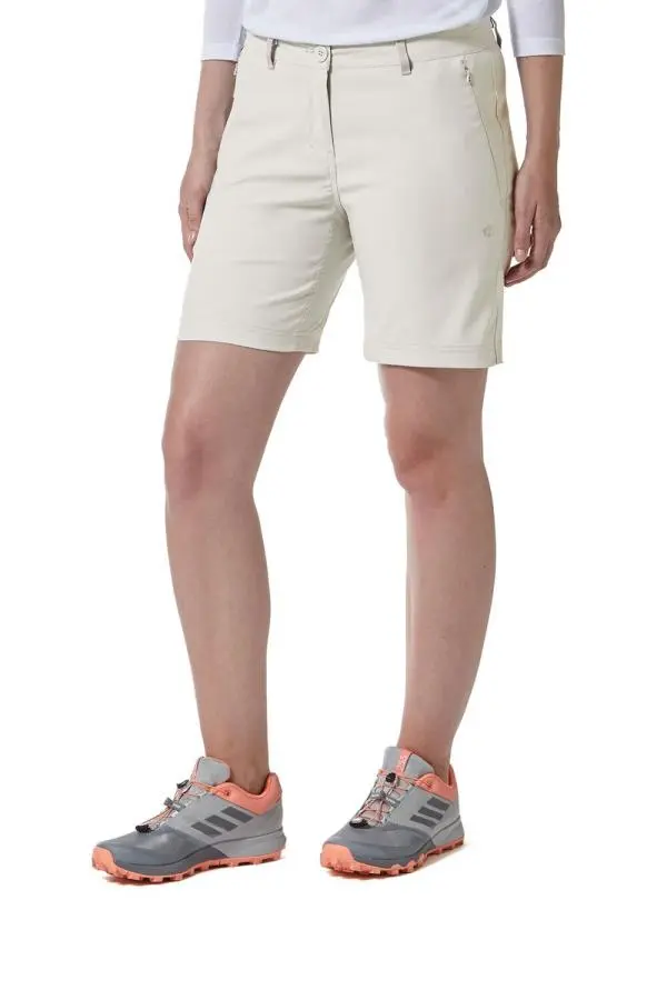 Craghoppers Women's Stretch 'Kiwi Pro' Walking Shorts in Light Grey 