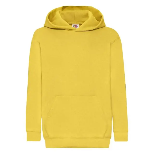 Fruit of the Loom Classic 80 20 Hoodie in Yellow 