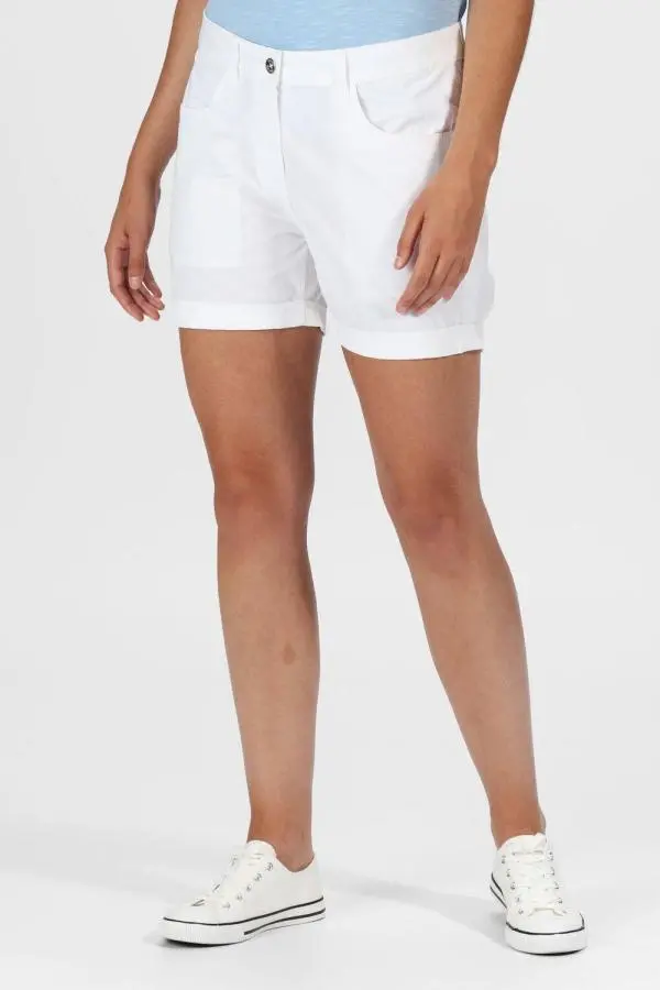 Regatta Women's 'Pemma' Casual Chino Shorts in White 