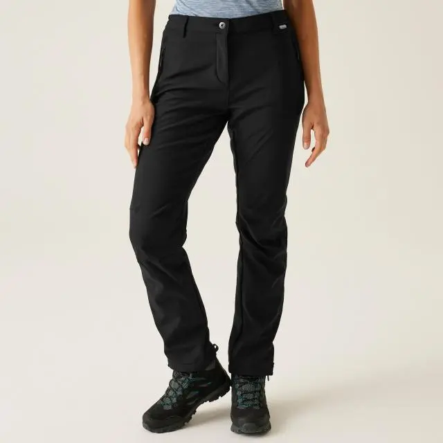 Regatta Women's 'Geo II' Softshell Walking Trousers in Black 