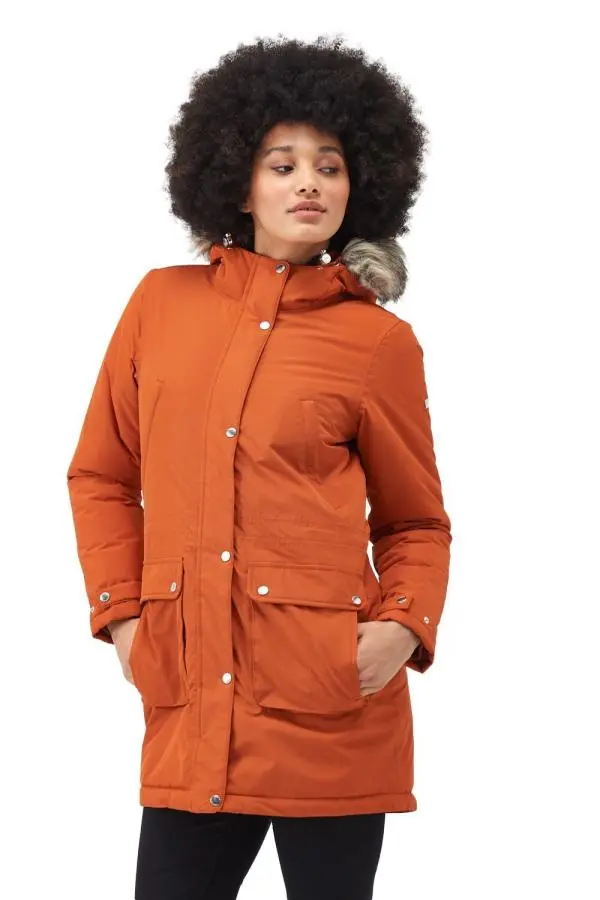 Regatta Women's Voltera Waterproof Heated Jacket in Burnt Orange 