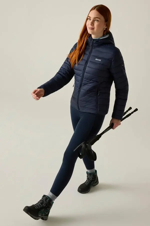 Regatta Women's Marizion Hooded Puffer Jacket in Navy 