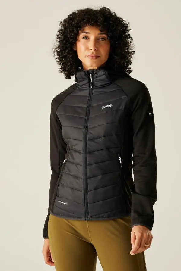 Regatta Women's Andreson Hybrid Waterproof Jacket in Black 