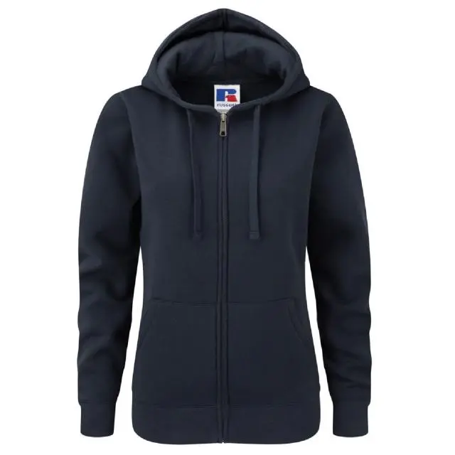 Russell Women's Premium Authentic Zipped Hoodie (3-Layer Fabric) in Navy 