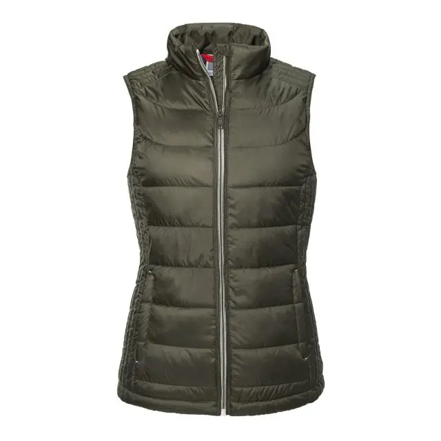 Russell Women's Nano Padded Body Warmer in Dark Olive 