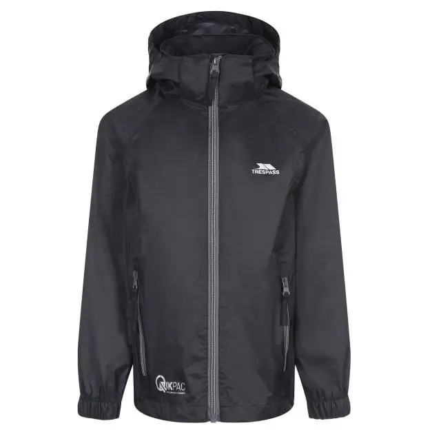 Trespass Qikpac X Packaway Jacket in Black 