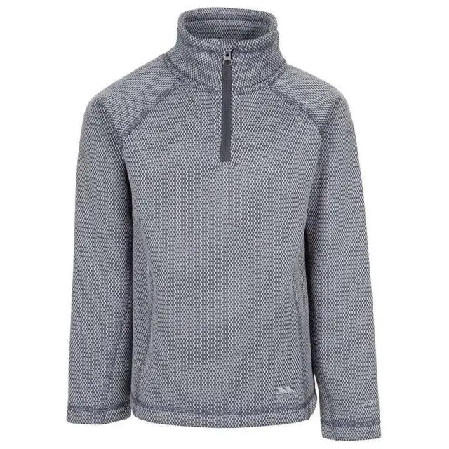 Trespass Mixed Fleece Top in Navy 