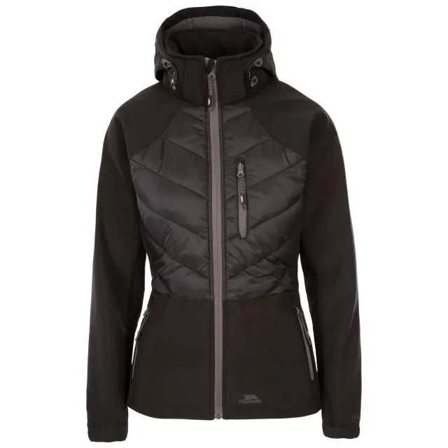 Trespass Women's Elvira Soft Shell Jacket in Black | Size: XL