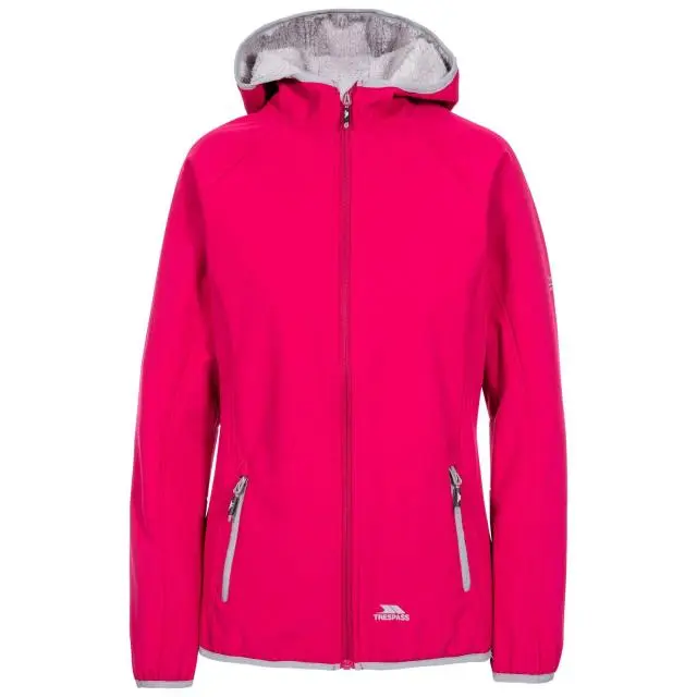 Trespass Women's Emery Softshell Fleece in Dark Pink 