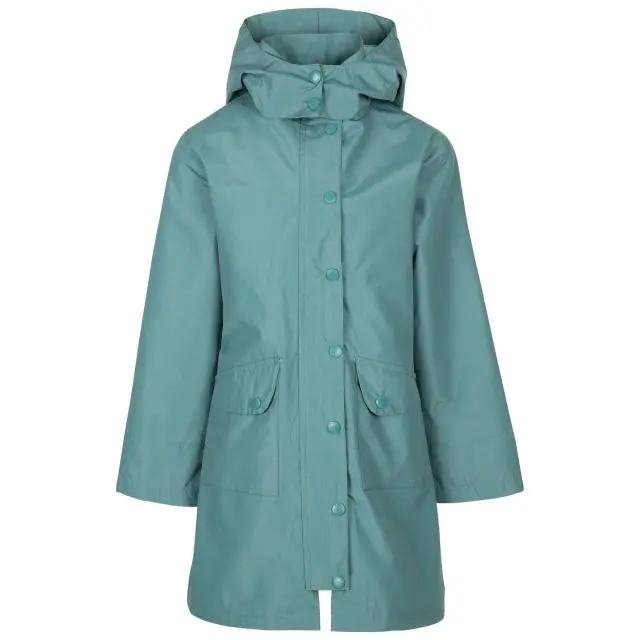Trespass Girl's Drizzling Waterproof Jacket in Lime | Size: 5-6 Years
