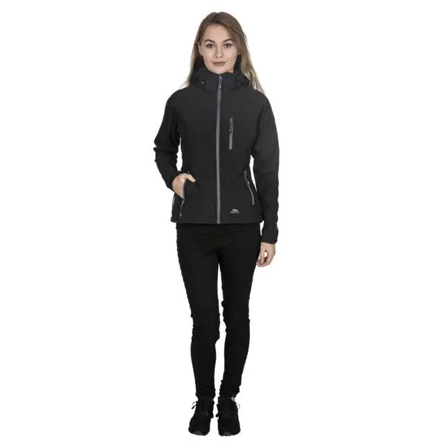 Trespass Women's Bela II Waterproof Soft Shell Jacket in Black 