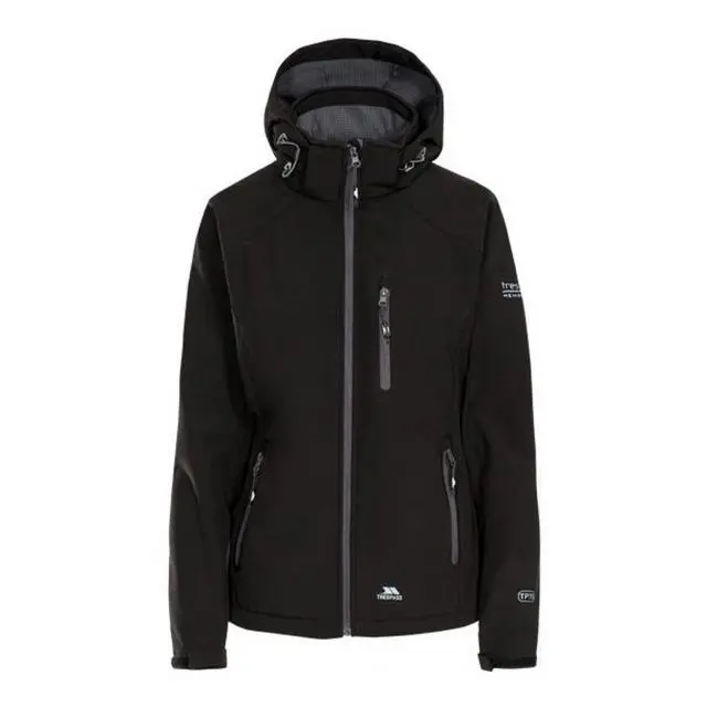 Trespass Women's Bela II Waterproof Soft Shell Jacket in Black 
