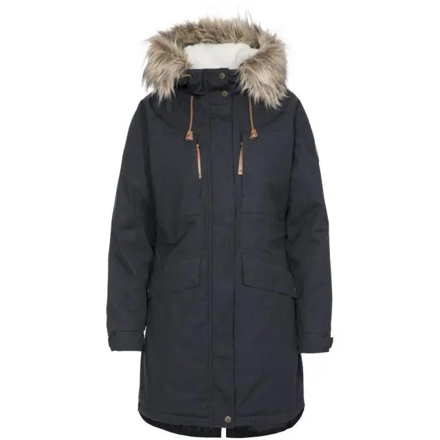 Trespass Women's Faithful Waterproof Jacket in Dark Grey 
